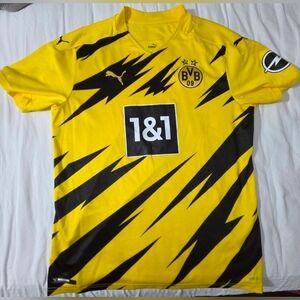 PUMA BORUSSIA DORTMUND 2020/21 HOME YELLOW KIT. REPLICA. SIZE MEN'S L. Pre-Owned
